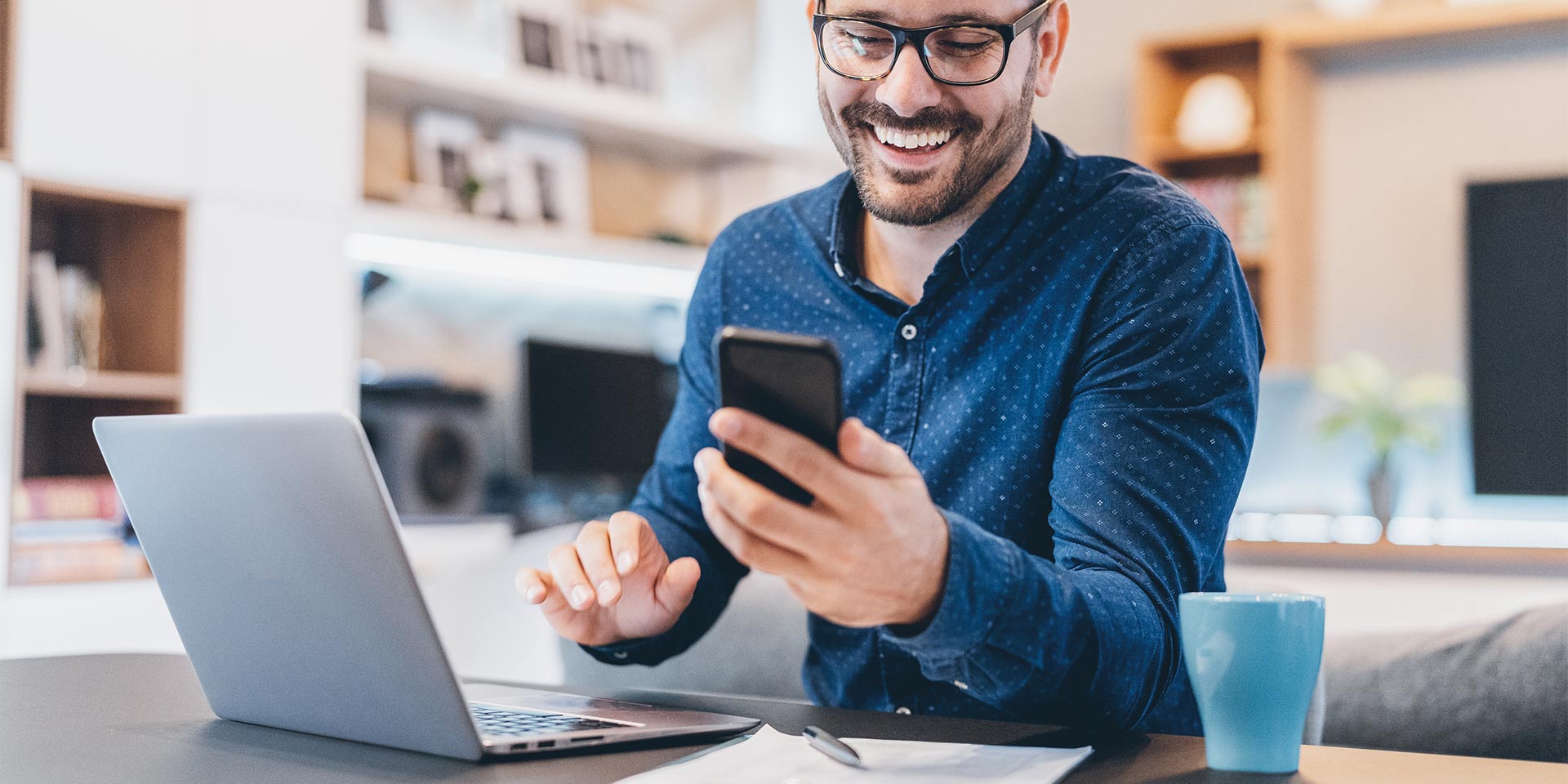 man on laptop