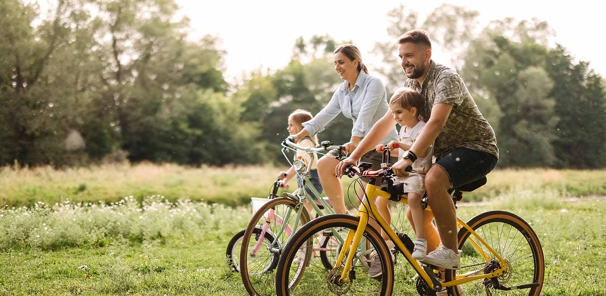familienradtour durch den wald