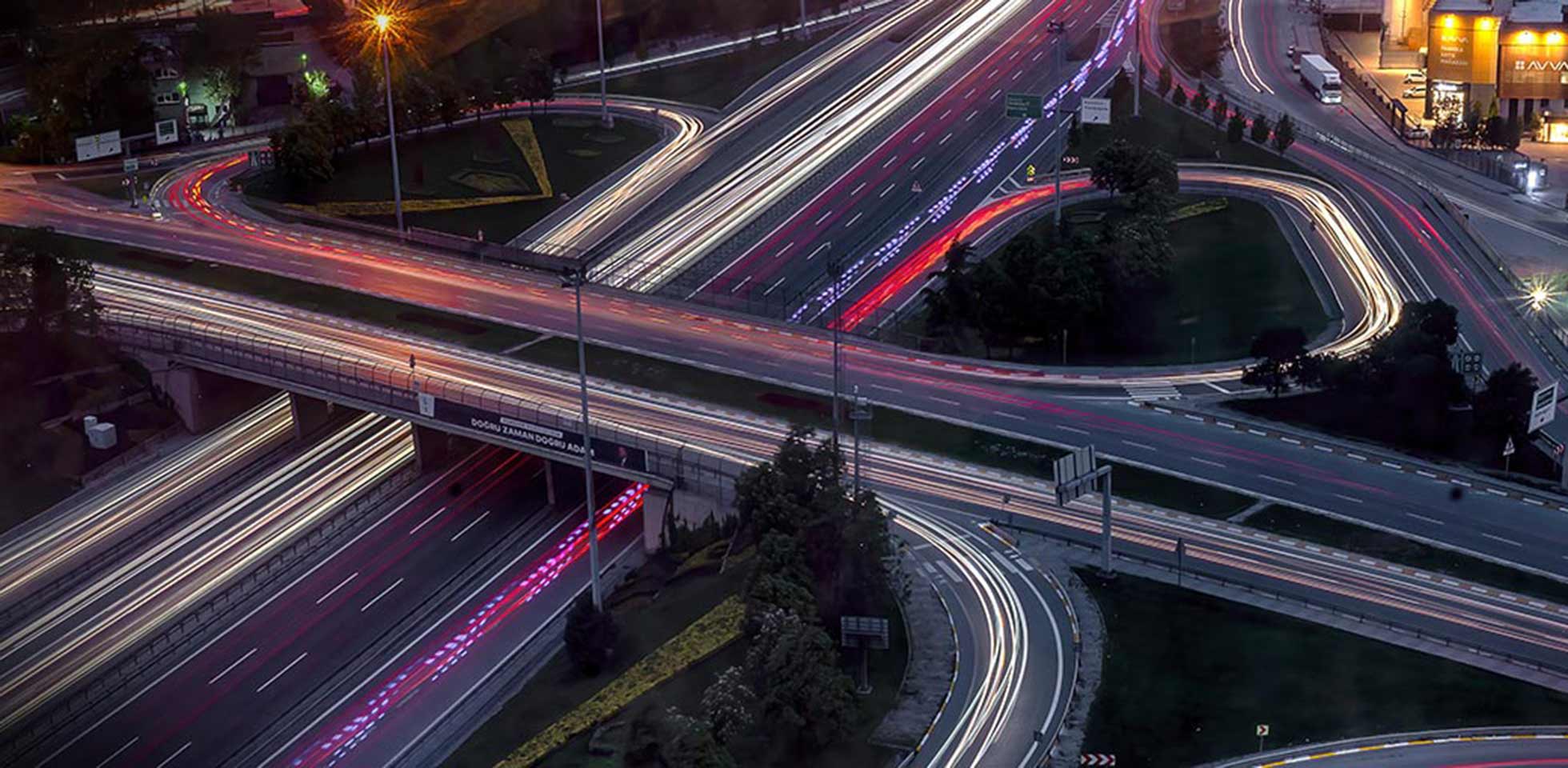 strassennetz. symbolbild planung von verkehrswegen  bim