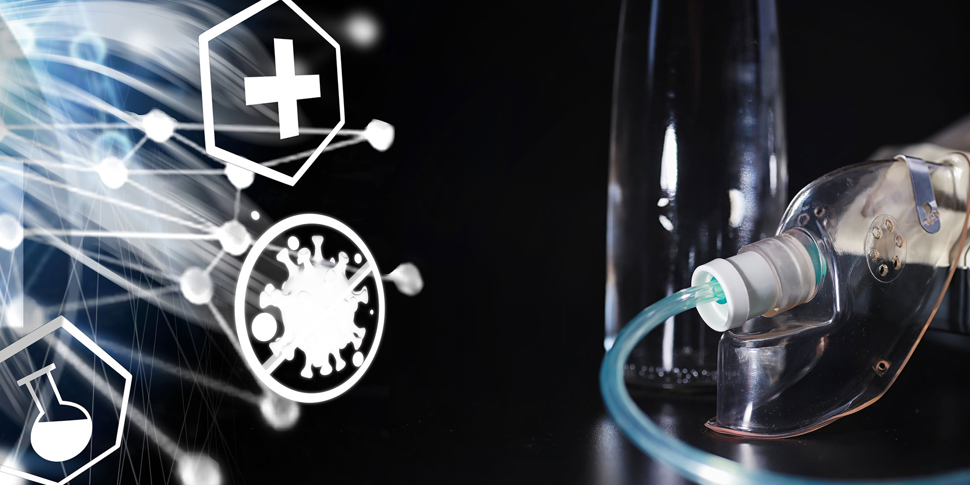 inhalation with nebulizer at home. asthma inhaler inhalation nebulizer steam sick cough concept flu and asthma bronchitis virus healing