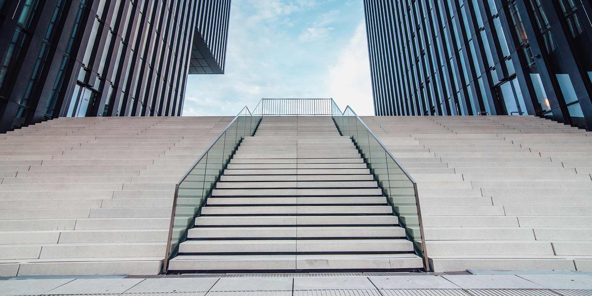 empty staircase at office buildings area
