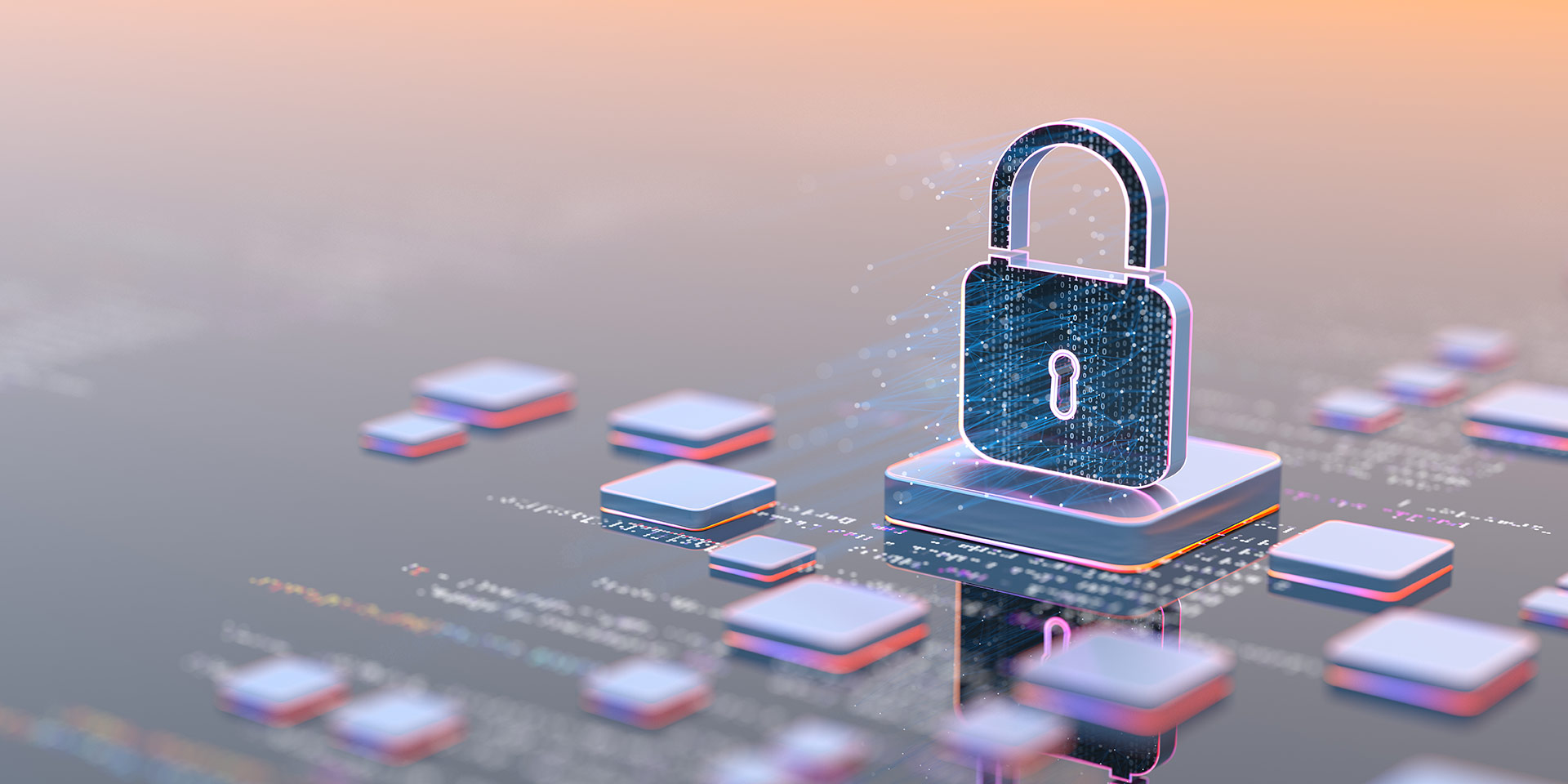 digital backgro depicting innovative technologies in security systems, data protection internet technologies, cybersicherheit