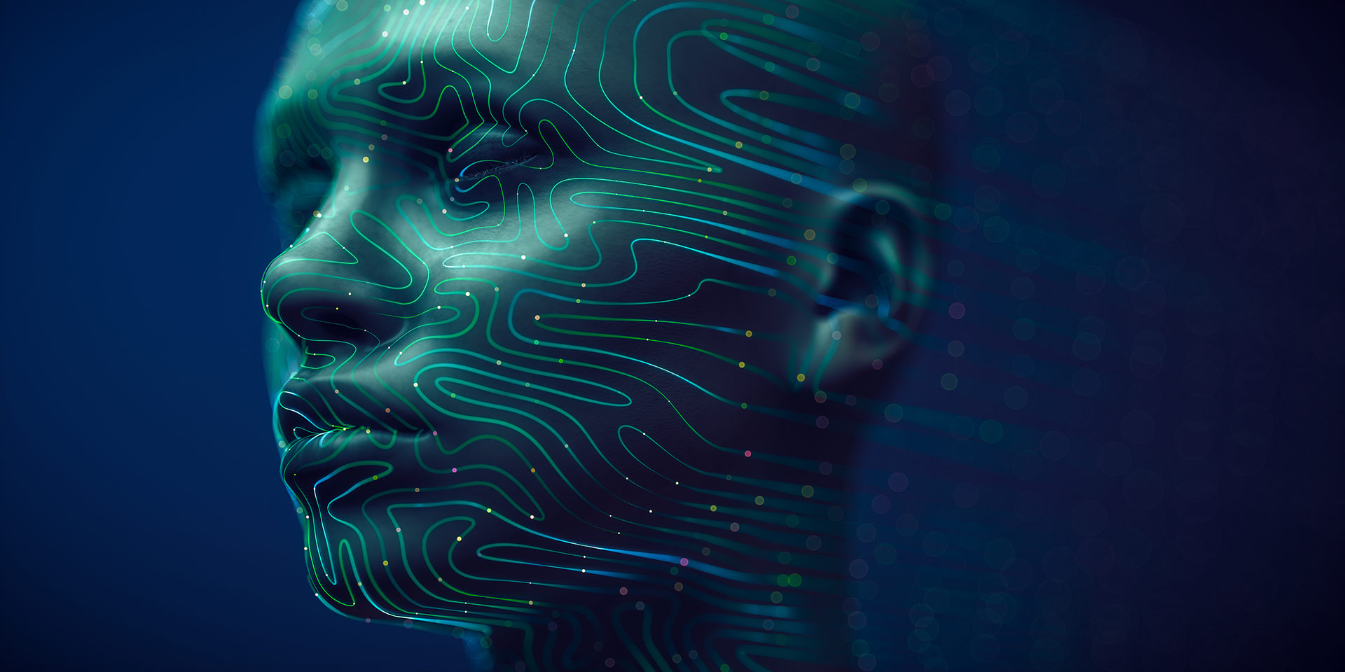 a 3d rened humanoid head conceptualizes an autonomous ai agent, ki-agenten