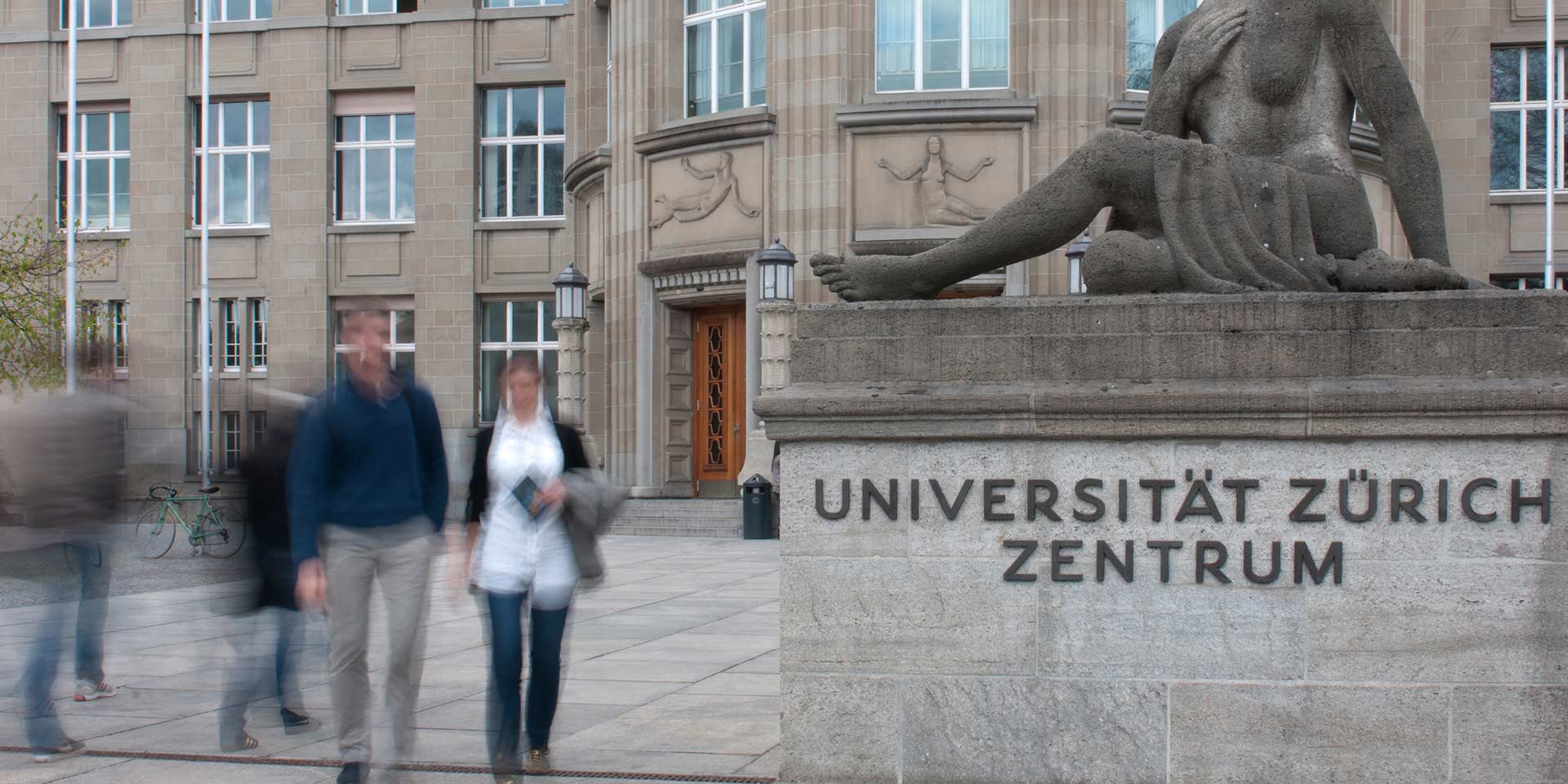 zarich, switzerland- april 19, 2012:t students come, and t students go to univeritats center, the main entrance of the swiss feal institute of technology in zurich. wissen